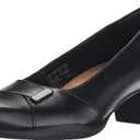 Clarks Women's Rosalyn Belle Dress Pump (6, Black Leather)