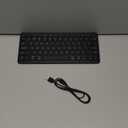 Bluetooth Keyboard, Ultra-Slim Wireless Keyboard for iPad, Rechargeable Ergonomic Computer Keyboard for iOS, Android, Windows PC Tablets Phone, Black