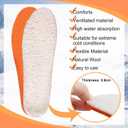 Knixmax Outdoor Warm Wool Insoles for Women Cushion Thermal Winter Inserts for Boots Shoes Replacement Soft Lambswool Inner Sole Comfort Sheepskin Fleece Liners for Cotton Slippers White US 8 /EU39