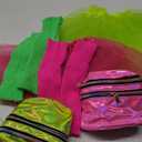 Toulite 8 Pcs Halloween Kid 80s Costume Accessories Set Neon Leg Warmers Socks Fanny Tutu S1kirts (Rose Red and Green)
