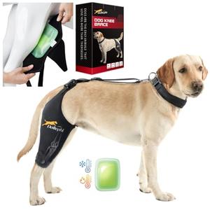 Dollephi Dog Knee Brace for Torn ACL Hind Leg, Hot/Cold Compress for Patella Dislocation or Osteoarthritis, Cruciate Ligament Injuries, for Medium & Large Dogs(Right Leg,L)