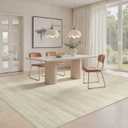 UERMEI 9x12 Washable Area Rug - Neutral Modern Abstract Living Room Rugs, Non-Slip Soft Large Indoor Floor Carpet for Bedroom Home Office & Under Dining Table Decor, Brown/Beige