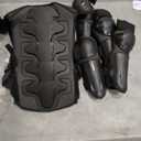 JUSTDOLIFE Youth Dirt Bike Gear, 5 PCS Motorcycle Armbor Protection Jacket, Kids Motorcycle Armor with Knee Pads Elbow Pads Chest Protector Racing, for Outdoor Sports - 4/ 6/ 8/ 10/ 12/ 14 Years (Black)