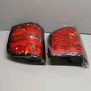 Tail Light Assembly Compatible with 2007-2013 Chevy Silverado 1500 2500HD 3500HD Factory Style Pickup Truck Taillights Rear Brake Lamps OE Replacement, Passenger and Driver Side (Black Border)