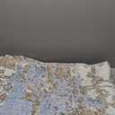 6x9 Washable Rug Living Room, Modern Abstract Area Rug Indoor Floor Non-Slip Large Rug for Bedroom, Foldable Soft Low Pile Carpet (Grey Blue, 6'x9')