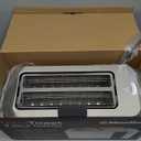Mueller UltraToast Full Stainless Steel Toaster 4 Slice, Long Extra-Wide Slots for Bagels and Waffles, 6 Browning Levels, LED Display, Cancel/Defrost/Reheat Functions & Removable Tray, Kitchen Gadgets