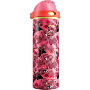 POWCAN 24 oz Insulated Skull Water Bottle: 2-in-1 Lid with Push-Button Spout & Quick-Flip Straw, Leakproof, Car Cupholder Friendly, Stainless Steel for Gym, Travel, Camping (Candy Vandal)