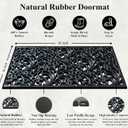 A1 Home Collections 20-LB Heavy Duty Rubber Doormat 30"×48" - Won't Blow Away | Outside Front Door Mat, Mud Dirt Scraper, Non-Slip Drainage Mat for Entryway Patio Garage, All-Weather, 100% Rubber Mats