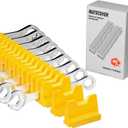 3 x 40PCS Modular Wrench Organizer Wrench Holder - Wrench Tool Organizers for Tool Drawer Storage, Wrench Storage Set with Metric & SAE Label, Wrench Rack Tool Gift for Professional Mechanics, Yellow