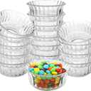 Frcctre 16 Pack 4 Inch Glass Bowls, 8.5 Oz Mini Glass Prep Bowls Dessert Candy Bowl Serving Bowl for Kitchen Prep, Dessert, Dips, Candy, Nuts, Snack - Dishwasher Safe