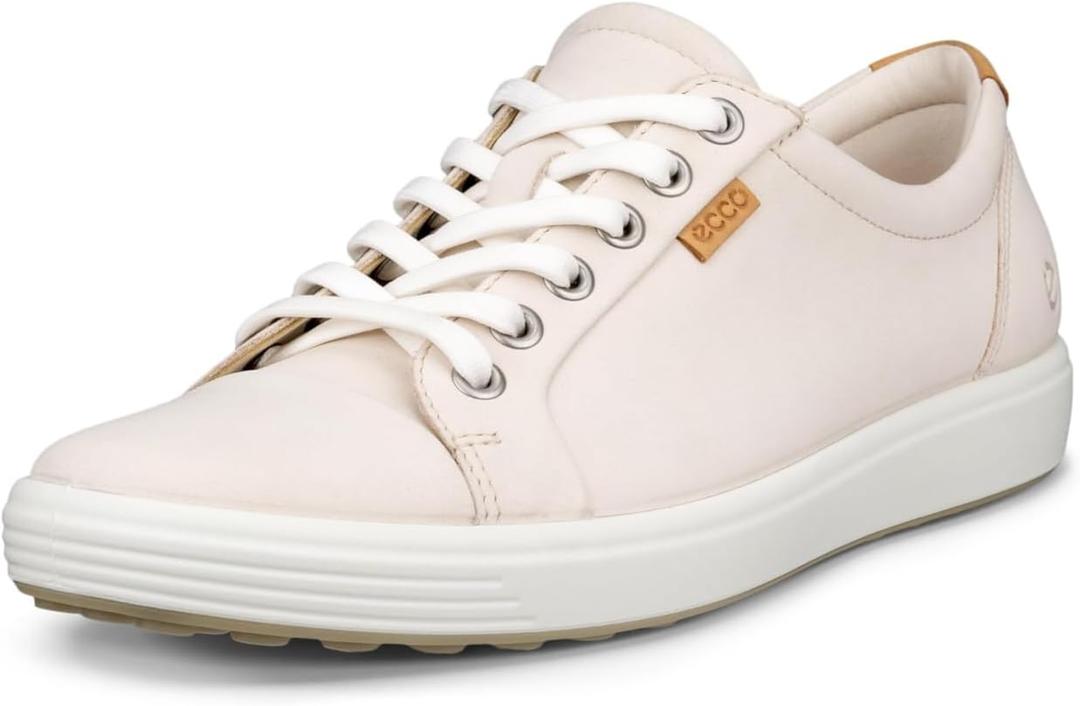ECCO Women's Soft 7 Sneaker, Limestone Nubuck, 9-9.5