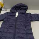 Amazon Essentials Girls and Toddlers' Long Lightweight Hooded Puffer Jacket.4T