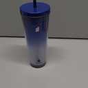 Manna™ Axel™ Plastic Tumbler & Straw Set - Blue - 24 oz