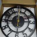 LEIKE Arabic Numeral Wall Clock 10IN Battery Operated Black, Silent Non Ticking, Wall Clocks for Living Room Decor, Small Classic for School, Office, Home, Kitchen, Bedroom
