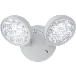 TANLUX Emergency Remote Head Lighting, 1 Pack Double Head Emergency Light, UL Listed, Multi Voltage 6V to 24 Volt Input, 2 by 3 Watts, 2 by 180 Lumen, White (Round)