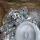 Mtlee 20 Pcs Disco Balls Decoration Mirror Disco Ball for Christmas Tree Flies Assorted Hanging Mini Glass Different Sizes Reflective with Rope for Halloween DIY Wedding Music Prom Props (2.4 Inch, 2 Inch, 1.6 Inch, 1.2 Inch)