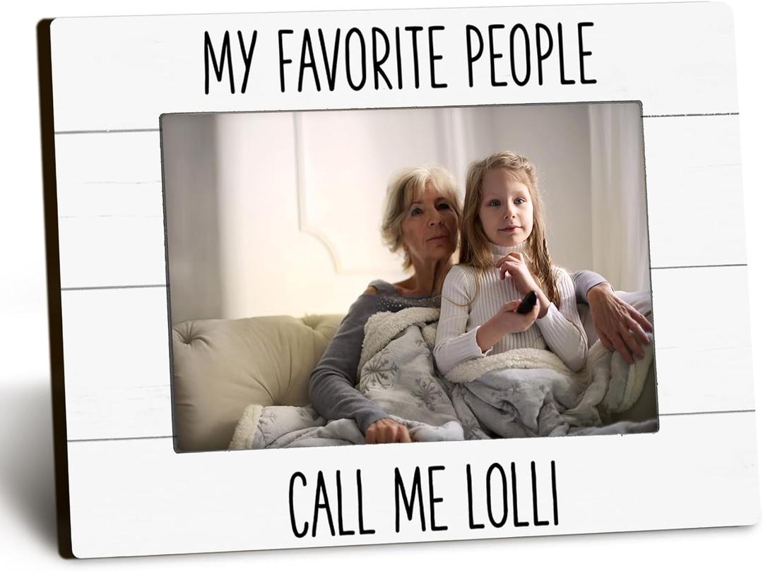 My Favorite People Call Me Lolli 4x6 Picture Frame, Lolli Gifts for Grandma Photo Frame, Gifts for Lollis Mothers Day from Grandkids, LolliGift Picture Photo Frames for Desk Decor