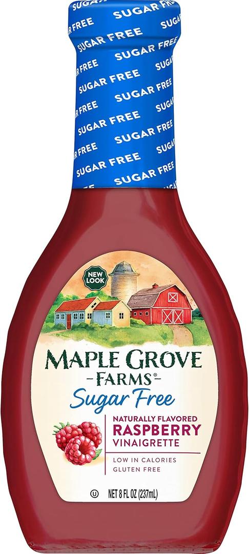 2 x Maple Grove Farms Sugar Free Salad Dressing, Raspberry Vinaigrette, 8 Ounce