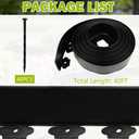Landscape Edging Kit, 4Inch Tall x 40FT Long Flexible Garden Edging with 40 Spikes, No Dig Plastic Garden Fence for Flowerbed, Lawn, Courtyard