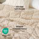 Drewin Weighted Blanket Queen Size 15lbs for Adults, Beige, 60 x 80 inches