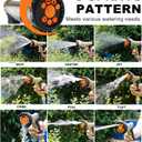 Garden Hose Nozzles 9 Adjustable Patterns Hose Spray Nozzle Heavy Duty Metal Hose Nozzle Spray Slip Resistant Water Sprayer for Cleaning/Watering Lawn Garden/Pets Shower/Car Washing
