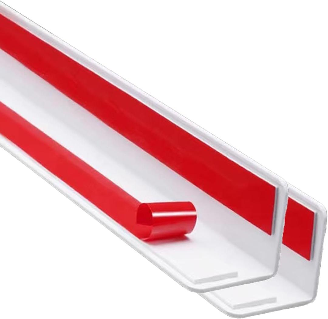 Wall Corner Protector, 2 PCS Self-Adhesive Corner Guards, 1.57 '' W x 35.4 ''L, Thickened PVC Wall Corner Furniture Stairs Baby Guard Edge Protector, White