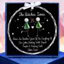 Friendship Glass Ornament for Women - Funny Friendship Ornament for Bestie, or Soul Sister, Unique Glass Christmas Tree DecorationA