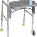 Drive Medical 10125 Walker Tray with Cup Holders, Gray