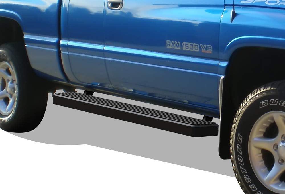 APS Running Boards 6in Black Compatible with Dodge Ram 1500 1994-2001 Club Cab & Ram 2500 3500 1994-2002 (Exclude 02 Body Style Sold in 01) Stainless Steel (Nerf Bars Side Steps Side Bars)