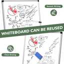 Magnetic Whiteboard Easel Stand, Dry Erase 36 x 24 White Board with Height Adjustable Tripod Stand, 3' x 2' Flipchart Easel Stand Presentation Board, 6 Magnets, 1 Eraser, 2 Pens