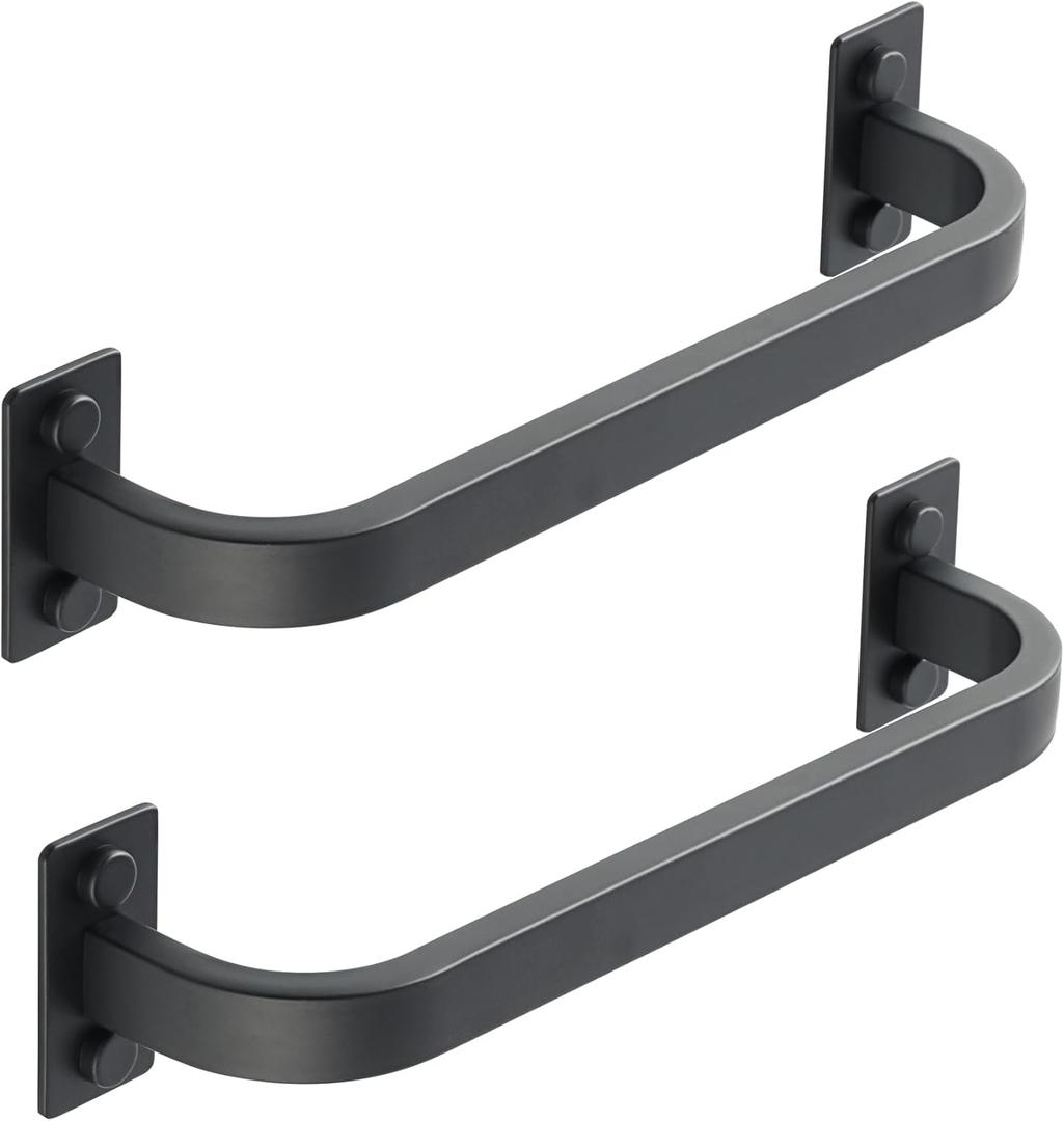 2Pack Bathroom Towel Bar, 10 inch Towel Racks for Bathroom Wall Mounted, SUS304 Stainless Steel Heavy Duty Towel Holder Bathroom Accessories Modern Home Decor, Matte Black Finished