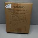 MUXHOMO Full Comforter Sets, All Season Ultra Soft Down Alternative Bedding - 3 Piece Lightweight Bed Set Includes 1 Comforter (82"x86") and 2 Pillow Shams (20"x26"), Dark Linen