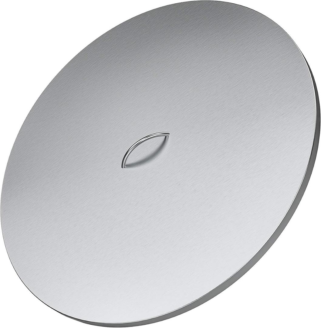 Stanbroil 34-Inch Round Fire Pit Cover - 304 Stainless Steel Fire Pit Lid | for Patio Firepit, 31” Drop-in Fire Pit, Heavy-Duty & Rust Resistant Firepit Cover