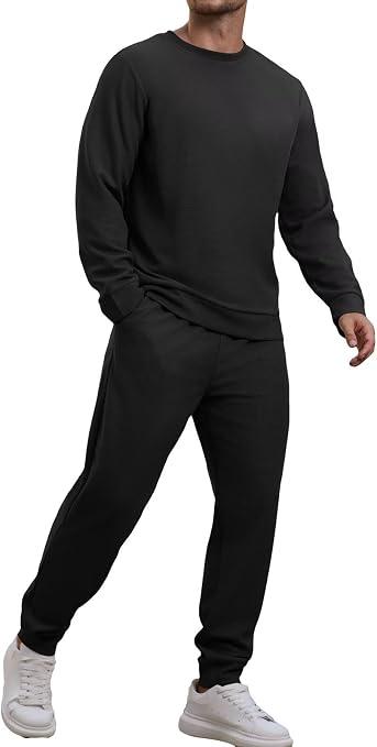 Mens Tracksuit 2 Piece Sweatsuits Sets Long Sleeve Pullover Sweatshirt and Pants Set Casual Jogging Outfits, Size: XL