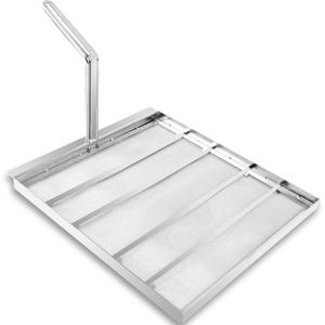 Commercial Deep Fryer Filter TK45, 12.5" x 13.75" 304 Stainless Steel with 500 Micron Mesh to Intercept Residue, Deep Fryer Filters for Cleaner Performance in Restaurants & Kitchens