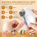 4-in-1 Electric Nail Clipper for Fingers & Toes, 3 Speed Electric Nail File & Polish with LED Light, Nail Lamp & Storage, Rechargeable Electric Nail Clippers for Seniors/Adults/Kids for Thick Nails