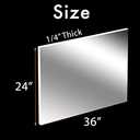 CALPALMY (2-Pack) 24 x 36 inches Clear Acrylic Sheet Plexiglass 1/4 Thick; Use for Craft Projects, Signs, Display Cases, Sneeze Guard and More; Cut with Cricut, Engraver, Power Saw or Hand Tools