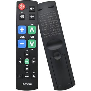 Large Button Universal TV Remote Control for Seniors, Easy to Use Simple Remote for TV, Large Buttons and Clear Layout, Ideal Universal TV Remote for Elderly and Low Vision Users