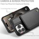 Vinich for iPhone 15 Pro Wallet Case with Card Holder, RFID Blocking Credit Slots Kickstand Shockproof Phone Cover Fit for iPhone 15 Pro 6.1" Black
