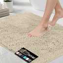 GORILLA GRIP Bath Rug Mat 30x20, Thick Soft Absorbent Chenille, Quick Dry Microfiber Mats, Rubber Backing Washable Shower Floor Rugs, Bathmat Runner, US Designed Bathroom Home Decor Accessories Sand