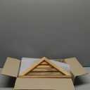 ENKEZI Acacia 2,3 Tiers Corner Shower Shelf, Triangular Corner Shelf Wooden Bathroom Shelf for Tiled Wall, Shower Corner Shelf, No Drilling Requied (3)