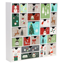 SAND MINE Wooden Christmas Advent Calendar with 24 Drawers, Countdown to Christmas, Refillable Wooden Advent, White