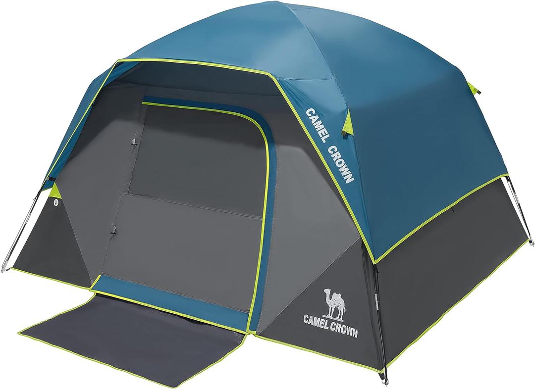 CAMEL CROWN Tents for Camping 8 Person Waterproof Quick Setup Folding Outdoor Backpacking Tents 4 People Family Hiking (Dark Blue), Size: 