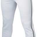 Easton Men's Rival+ Baseball Pants | Full Length Semi-Relaxed Fit | Adult Sizes | Piped | Multiple Colors (White/Black)