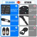 Ice Cleats Crampons for Shoes and Boots Anti Slip Snow Cleats 24 Shoe Spikes for Snow and Ice Grippers Crampons for Hiking Boots Women Men Kids Winter Walking Hiking Fishing (Small(3.5-5 men/5.5-7 women), Without Adjustable Strap)