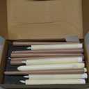 Viyffo 10-Inch Taper Candles, 12-Pack – Smokeless & Unscented Long Burning Taper Candlesticks, Hand-Poured Candles for Home Décor, Weddings & Dinner, Brown