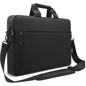 TECOOL Laptop Bag 15 15.6 16 Inch, Waterproof Laptop Case Sleeve Messenger Bag Briefcase with Shoulder Strap for 15 15.6 16 Inch Lenovo HP Dell Acer ASUS Notebook, MacBook Pro 16, Black