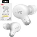 JVC Active Noise Cancelling True Wireless Earbuds - Bluetooth 5.3 with ANC - Comfortable Fit with S/M/L Silicon & Memory Foam Earpieces - IPX4 Water Resistant - 28 Hrs Playback - Compact Charging Case (White)