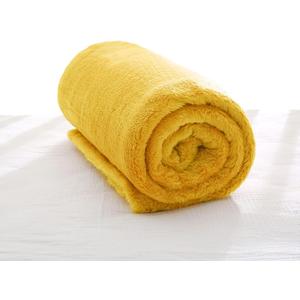 Exclusivo Mezcla Plush Fuzzy Fleece Throw Blanket, Super Soft, Fluffy and Warm Blankets for Couch, Bed, All Season Use (40x50 Inches, Mustard Yellow)