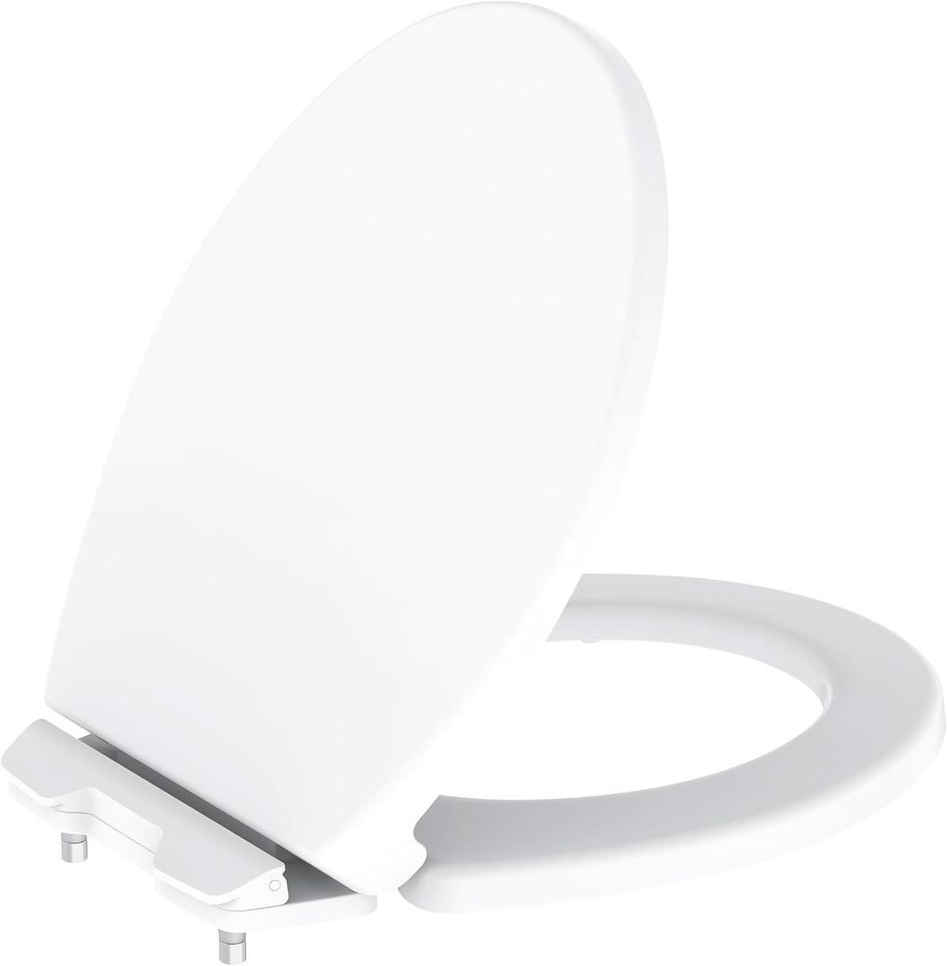 Gerber ReadySet Soft Close Round Toilet Seat with Quick Release, White